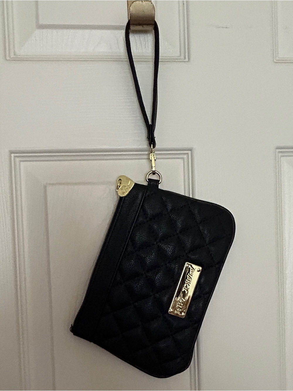 Cute Betsey Johnson Black Wristlet Purse